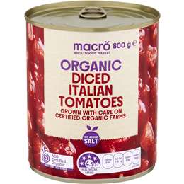 Macro Wholefoods Market Diced Italian Tomatoes 800g