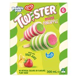 Paddle Pop Twister Mini Pineapple Ice Block Sticks
