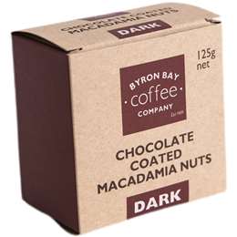 Byron Bay Coffee Company Chocolate Coated Macadamias Dark Chocolate