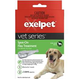 Exelpet Vet Series Treatment Spot On Flea Large Dog 2 pack