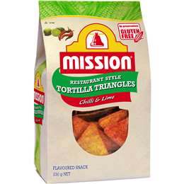 Mission Corn Chips Chilli & Lime
