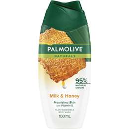 Palmolive Travel Body Wash Shower Gel Naturals Milk & Honey
