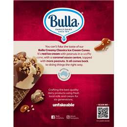 Bulla Creamy Classics Choc Caramel Peanut Ice Cream Cones