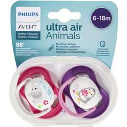 Philips Avent Animal Soother 6-18 Months 2 pack