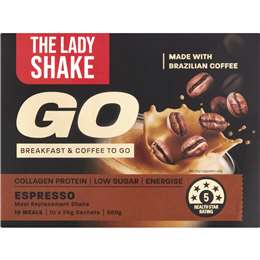 The Lady Shake Go Breakfast & Coffee To Go Espresso