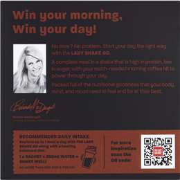 The Lady Shake Go Breakfast & Coffee To Go Espresso