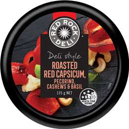 Red Rock Deli Roasted Red Capsicum, Pecorino, Cashews & Basil