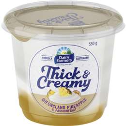 Dairy Farmers Thick & Creamy Pineapple & Passionfruit Yoghurt