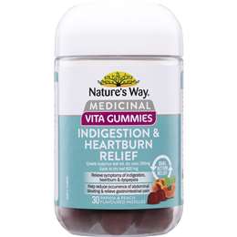 Natures Way Indigestion & Heartburn Relief Papaya & Peach Pastilles 30 Pack