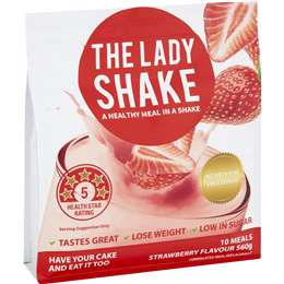 The Lady Shake Diet High Protein Low Sugar Strawberry Meal Replacement 560g