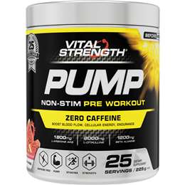 Vital Strength Pump Non-stim Pre Workout Watermelon 225g