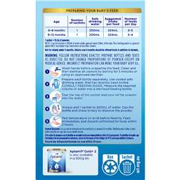 Aptamil Gold+ Stage 2 Follow-on Formula 6-12 Months Sachets