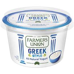 Farmers Union Greek Style All Natural Yoghurt 240g | Woolworths