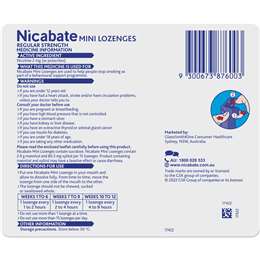 Nicabate Quit Smoking Mini Lozenge 2mg Nicotine