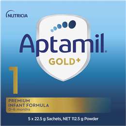 Aptamil Gold+ Stage 1 Infant Formula 0-6 Months Sachets