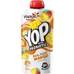Yoplait YOP Yoghurt With Probiotics Mango Pouch 130g