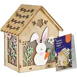 Mirabella Easter Battery Operated Wooden Light Up House Each