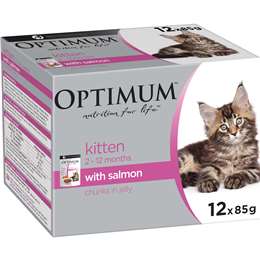 Optimum Kitten Healthy Defence Cuts In Jelly Salmon Cat Food