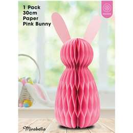 Mirabella Easter 30cm Paper Pink Bunny Each