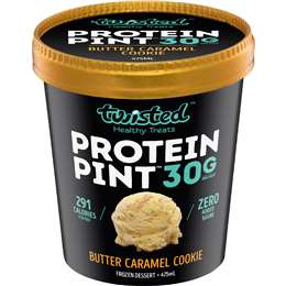 Twisted Healthy Treats Protein Pint Butter Caramel Cookie Frozen Dessert 475mL