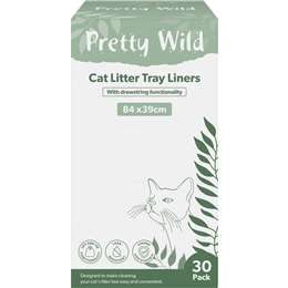 Pretty Wild Cat Litter Tray Liners 30 pack