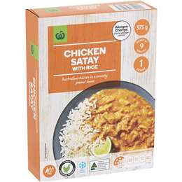 Woolworths Chicken Satay With Rice 375g