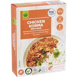 Woolworths Chicken Korma With Rice