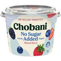 Chobani No Sugar Added Mixed Berry Greek Yogurt