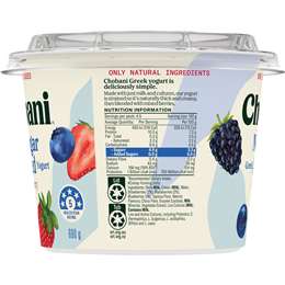 Chobani No Sugar Added Mixed Berry Greek Yogurt