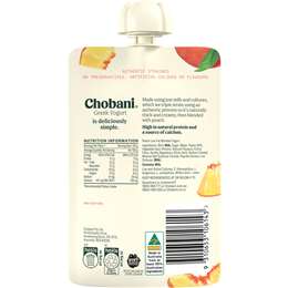 Chobani Greek Yogurt Pouch Peach