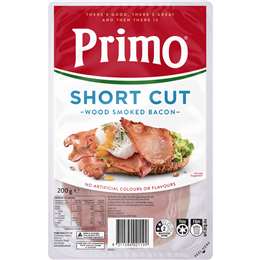 Primo Short Cut Bacon Rindless