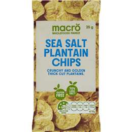 Macro Wholefoods Market Sea Salt Plantain Chips 25g