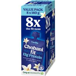 Chobani Fit Greek Yogurt Pouch Vanilla Multipack