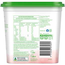 Vaalia Probiotics Yoghurt Lactose Free Strawberry