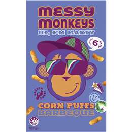 Messy Monkeys Corn Puffs Barbeque