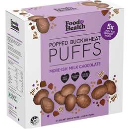 Food Health Popped Buckwheat Puffs Milk Chocolate 25g X 5 Pack