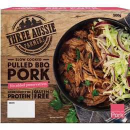 Three Aussie Farmers Slow Cooked Pulled Pork 
