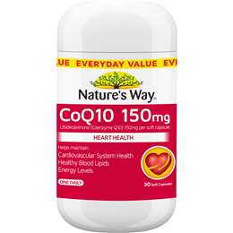 Nature's Way Heart Health CoQ10 150mg Soft Capsules 30 pack