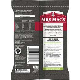 Mrs Mac's Microwave Chicken & Vegetable Pie