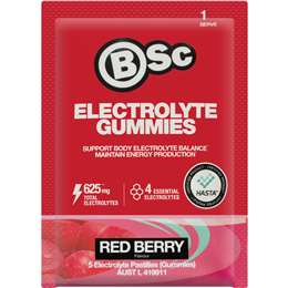 Bsc Electrolyte Gummies Red Berry Flavour Sachet 5 Pack