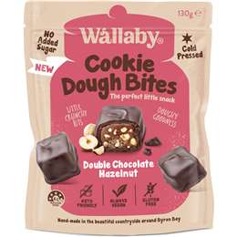 Wallaby Cookie Dough Bites Double Chocolate Hazelnut 130g