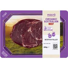 Macro Organic Beef Scotch Fillet Steak