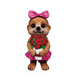 Mirabella Ella the Meerkat with Roses Each