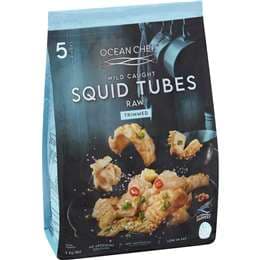 Ocean Chef Wild Caught Squid Tubes Raw & Trimmed