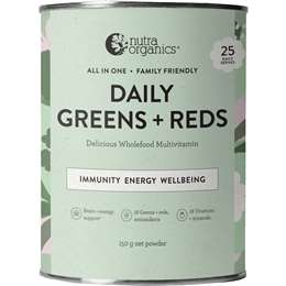 Nutra Organics Daily Greens & Reds Powder 150g