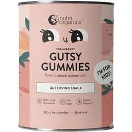 Nutra Naturals Gutsy Gummies Gut Loving Snack Strawberry