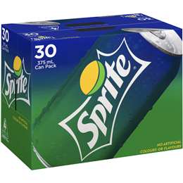 Sprite Lemonade Cans 30x375ml Pack | Woolworths