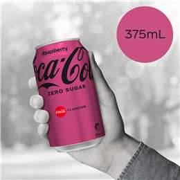 Coca - Cola Raspberry Zero Sugar Cans 375ml X 10 Pack | Woolworths