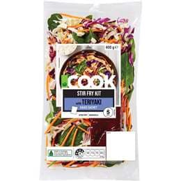 Woolworths COOK Stir Fry Kit With Teriyaki Sauce Sachet