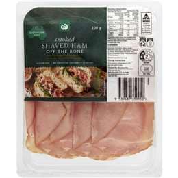 Woolworths Smoked Shaved Ham Off The Bone 100g